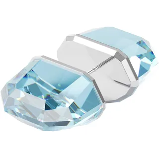 Swarovski Lucent Ohrstecker, Rhodinierter Ohrring mit Blauen Swarovski Kristallen