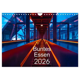 Buntes Essen 2026 (Wandkalender 2026 DIN A4 quer), CALVENDO Monatskalender: Essen, die wandelbare Stadt an der Ruhr - grün, vielseitig und liebenswert (CALVENDO Orte)