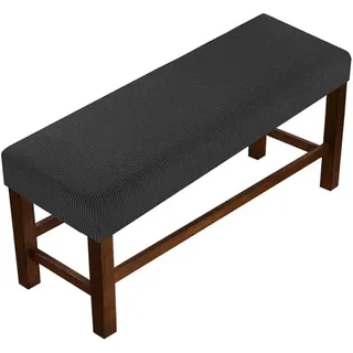Blausky 1 Stück L(160-180cm)/B(35-50cm)/H(20cm) Universal Stretch Bezug für Esszimmerbank,elastischer Bank Schonbezug,abnehmbar und waschbar,Husse Deko Bankbezug für Sitzbank,Flurbank,Schwarz