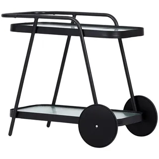 ebuy24 Servierwagen, Steam, Schwarz, Metall, 73 x 70 x 43 cm , 73x43x70 cm , Esszimmer, Servierwagen