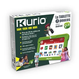 KURIO - Das Tablet 7 Zoll Gulli 32 GB für Kinder – Android 13 – personalisierbare Kindersicherung & sicheres Browser – Videos Helden Gulli + 100 Apps & Lernspiele vorgeladen
