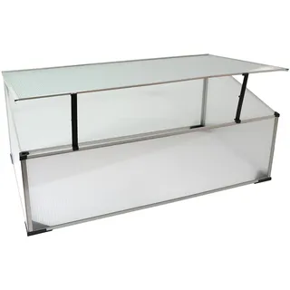 NATIV Frühbeet aus 1 mm starkem Aluminium, Treibhaus mit Aufstelldach, Frühbeetaufsatz