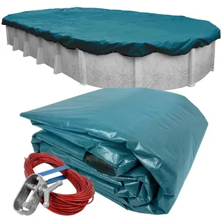 Pool Mate 391632-4-PM Winter-Poolabdeckung, extra strapazierfähig, Blaugrün, 4,9 x 9,8 m Aufstellpools
