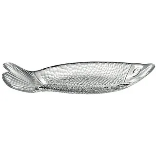 Leonardo Fischteller , Transparent , Glas , Fisch , 30x5x11 cm , lebensmittelecht , Geschirr, Teller, Barbecue-Teller & Spezialteller