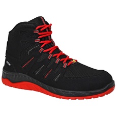 Bild von Sicherheitsschuhe MADDOX black-red Mid ESD S3, Damen und Herren, Textil, Stahlkappe, leicht, sportlich, Schwarz/Rot, Größe: 37