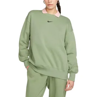 Nike DQ5733-386 W NSW PHNX FLC OS Crew Sweatshirt Damen Oil Green/Black Größe XL
