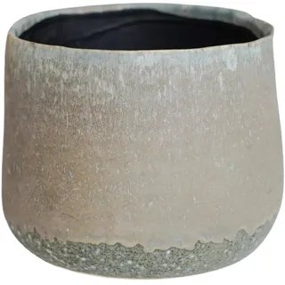 Ivyline Pflanzkübel Pflanzgefäß Keramik grau klein