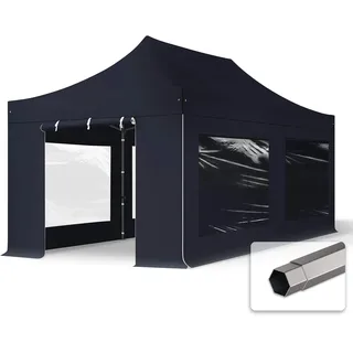 TOOLPORT Faltpavillon 3 x 6 m inkl. Seitenteile schwarz 582605 