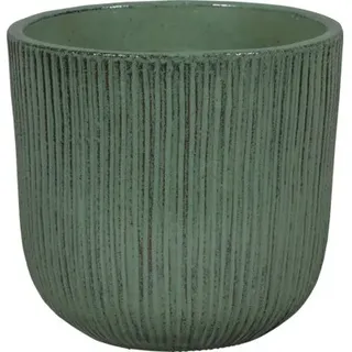 Pflanztopf FloraSelf Keramik glasiert Ø 22 cm H 21 cm türkis grün