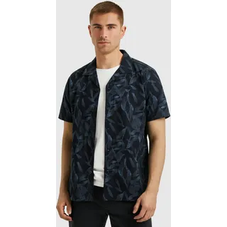 PME LEGEND Kurzarmhemd »Short Sleeve Shirt Print On Ctn Slub« mit floralem Muster, grau