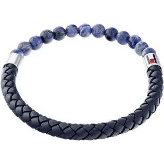 Tommy Hilfiger Jewelry Armband mit Schmuckperlen für Herren aus Leder Marinblaues - 2790475