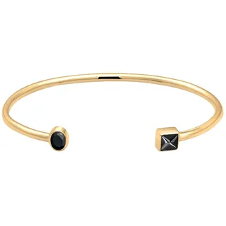 Elli Geo Armreif mit Zirkonia 925 Silber goldfarben Größe 160