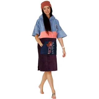 Wave Hawaii Cotton Velours Poncho Kiholo M - lila