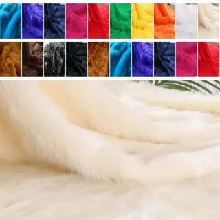 Fabrics-City wollweiß Kunstfell Teddy Langhaarfell Stoff, Kuschelfell, Plüschstoff, Zottelfell, Fellimitat für Nähen, Basteln, Dekoration, Kinder, DIY, Kuscheltiere, 2706