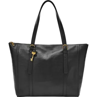 Fossil Carlie Shopper Tasche Leder 34 cm schwarz