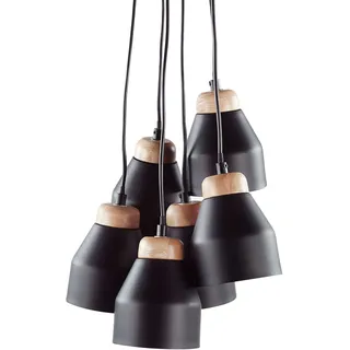 Beliani 6-flg.  Durchmesser rund schwarz, braun