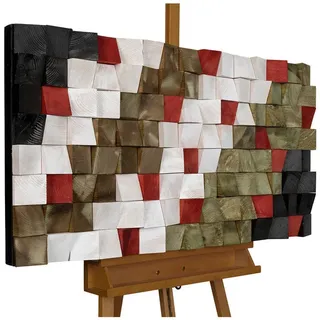 Kunstloft Holzbild Grün 102/55 cm , Grün, Weiß , Holz , 6.5x55 cm , Bilder & Rahmen, Bilderrahmen, Bilderrahmen & Fotorahmen