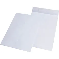 Bild Faltentaschen DIN C4 ohne Fenster weiß mit 2,0 cm Falte, 100 St.