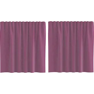 vidaXL Voile Vorhänge mit Schlaufen 2 Stk. Lila 140x140 cm