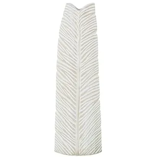 DRW Bodenvase aus Keramik, wasserdicht, in Weiß und Beige, 70 x 23 x 13 cm