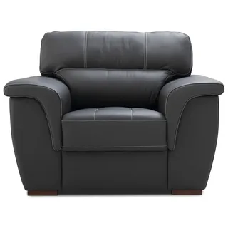 Leder Design Couch Polster Sitz Garnitur Sofa Garnituren 3+2 Leder Sofas Set Neu - Schwarz