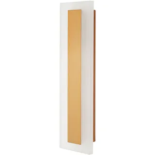 BELIANI Außenwandleuchte LED Gold Metall und Acryl 30 cm Modern Rechteckig Lang Beleuchtung für Außen Draußen Terrasse Balkon Ausstattung - Gold, Weiß