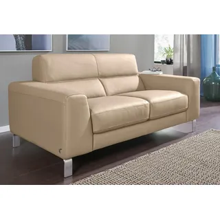 Calia Italia Couch Leder 2-Sitzer Beige