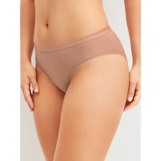 Slip CALIDA "Natural Comfort", Damen, Gr. L (48/50), beige (timeless taupe), Single Jersey, Obermaterial: 92% Baumwolle, 8% Elasthan, normal, Unterhosen Slip, Regular Cut, elastisch, weich, Single Jersey Qualität, pillingarm