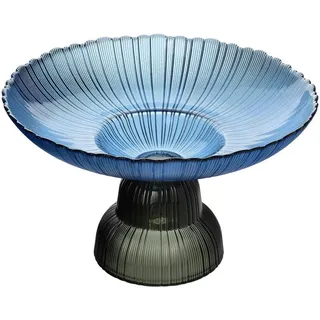 Mondex Etagere DAZ Glass 24/14cm Blau Glas , 26x18x26 cm , Geschirr, Tischkultur & Serviergeschirr, Servierplatten