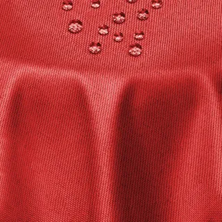 DecoHomeTextil Leinen Optik Tischdecke, Rund 160 cm Dunkelrot, wasserabweisend, fleckenabweisend, abwaschbar, Lotuseffekt, bügelfrei