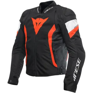 Dainese Avro 5 Textiljacke - Schwarz/Neon-Rot/Weiß - 62