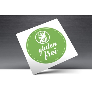 Glutenfrei Aufkleber Sticker (15 Stück) - zur Kennzeichnung von Produkten ohne Gluten (glutenfreie Lebensmittel) - Ideal für Glutenfrei Anfänger, Glutenfreier Ernährung und Glutenunverträglichkeit