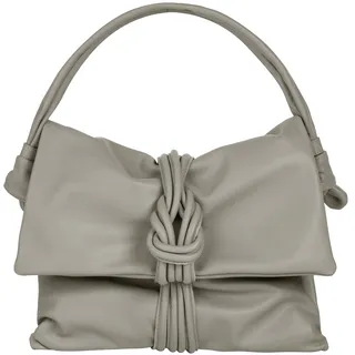 Samantha look Henkeltasche echt Leder, Made in Italy, grau,