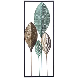 Beliani Wanddekoration Metall grün/gold/schwarz Platinum , Grün , Mode , Rechteckig , 29x75x2 cm , Bilder & Rahmen, Bilder, Dekopaneele