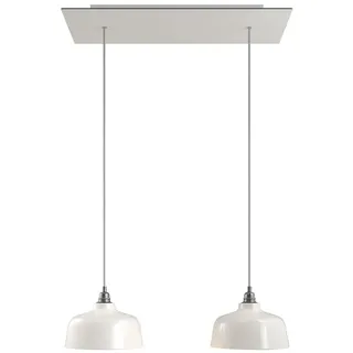 Creative Cables Rectangular Rose-one Xxl Coppa 2 Falls With Bulbs Hängelampe - Matte White - One Size
