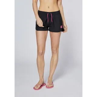 Badeshorts CHIEMSEE, Damen, Gr. L (42/44), schwarz, Polyester, Badehosen Badeshorts