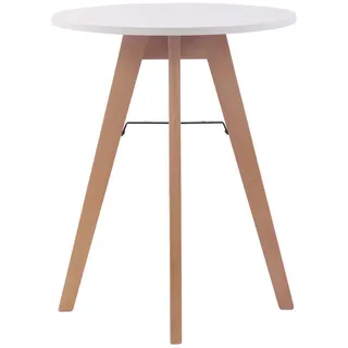 CLP Esstisch rund Ø 60 cm Holz Weiß