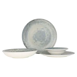 Bonna Geschirrset - Omnia - 24 teilig - 6 Personen - Porzellan - Grau