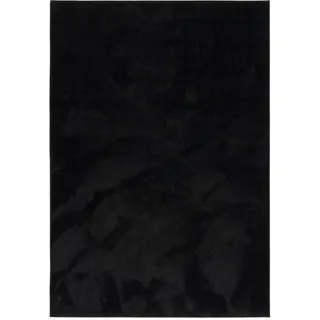 Snapstyle Hochflorteppich 160 x 200 cm Schwarz