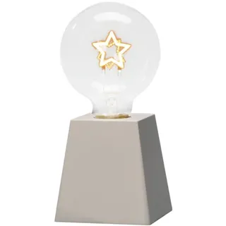 Konstsmide Weihnachtsbeleuchtung LED Tischleuchter Stern weiß Timer