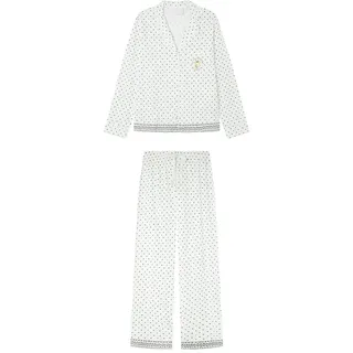 Women'secret Damen Long Pyjama Multilicense Happy Snoopy Pyjamas, weiß, XL