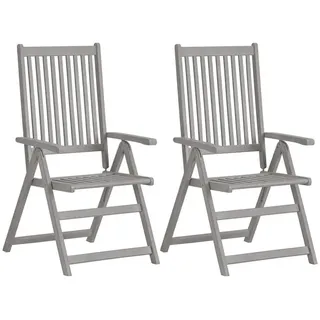 vidaXL Hochlehner Gartenstuhl 25 x 69 x 24,5 cm braun 4 St.