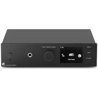 Pro-Ject Tuner Box S3 DAB+, Internetradio mit DAB, DAB+ & FM Tuner, Fernbedienung, WLAN, Kopfhörerverstärker (Schwarz)