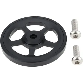 VGOL Easywheel Fahrrad-Räder, 60 mm, Aluminiumlegierung, kompatibel mit Brompton-Faltrad, Schwarz, 2 Stück