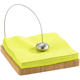 TokioKitchenWare Serviettenaufsteller: Designer-Serviettenhalter aus Bambus (dekorativer Serviettenhalter, Tischserviettenhalter, Papier)