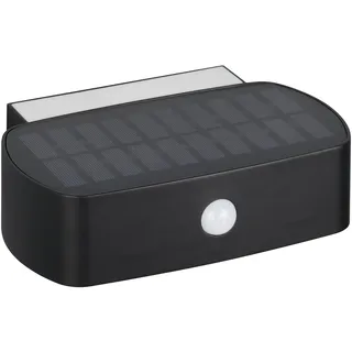 Reality Leuchten LED Hybrid Solar Außen Wandleuchte Bilbao R23336202, Kunststoff Weiß, inkl. 6 Watt LED, Up & Down Beleuchtung, Bewegungssensor, Dämmerungssensor, Orientierungslicht