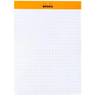 Rhodia 194046C - Memoblock N°13 Rhodiatime, DIN A6 11,5x16 cm, kariert, 240 Blatt, 80g, kompakt und praktisch, einzeln eingeschweißt, Orange, 1 Stück