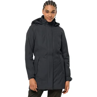 Jack Wolfskin Damen Madison Avenue Coat Mantel, Grau (phantom), S