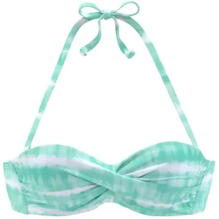 s.Oliver Bügel-Bikini-Top Damen türkis-weiß Gr.34 Cup B