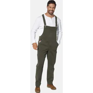 Latzjeans JAN VANDERSTORM "Latzhose KEARON", Herren, Gr. 76, N-Gr, grün (oliv), Obermaterial: 98% Baumwolle CO. 2% Elasthan EL., Hosen Latzjeans